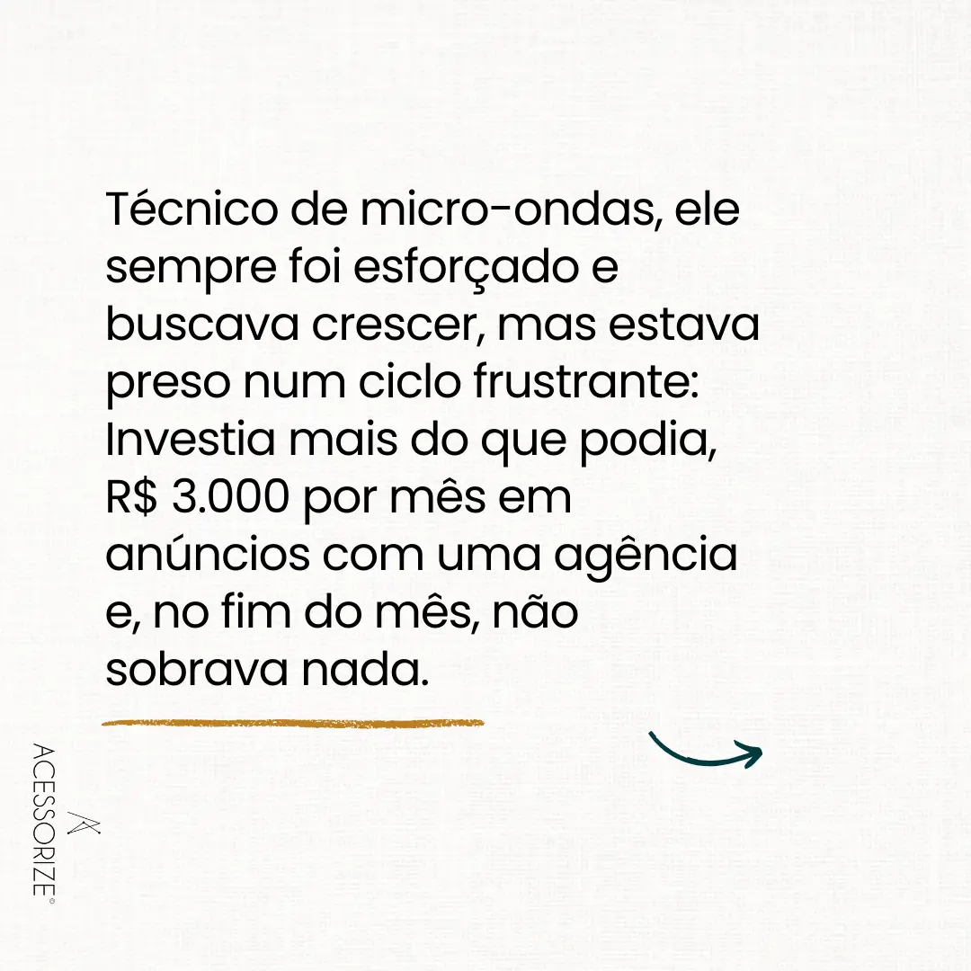 Acessorize digital, case de sucesso, assistência técnica de microondas, assistência técnica linha branca, assistência técnica. trafego pago, assessoria de marketing